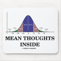 Mean Thoughts Inside (Statistics Humour) Mousemats