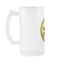 Mean yellow face smiley coffee mug
