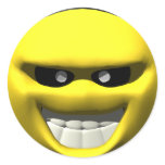 Mean yellow face smiley