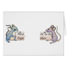 Meant to be Together, Valentine's Card with Mice