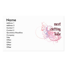 Meat Cutting Babe Business Cards