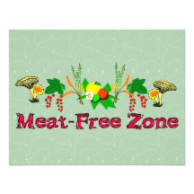 Meat-Free Zone Custom Invitation