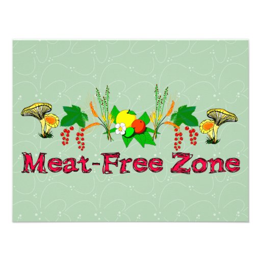 Meat-Free Zone Custom Invitation