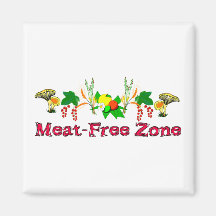 Meat-Free Zone Fridge Magnets