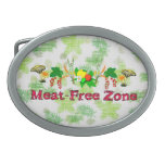 Meat-Free Zone Oval Belt Buckles