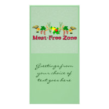 Meat-Free Zone Personalised Photo Card