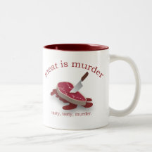 Meat is Murder Coffee Mugs