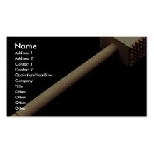 Meat tenderising mallet in wood business card template