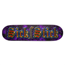 Meaty Purple Sparkle ~ Sick Stick Logo Pro Deck