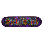 Meaty Purple Sparkle ~ Sick Stick Logo Pro Deck skateboards