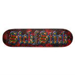 Meaty Red ~ Sick Stick Logo Pro Deck