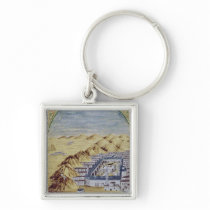 Mecca surrounded by the Mountains of Arafa Keychain