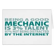 Mechanic 3% Talent Greeting Card