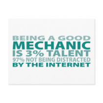 Mechanic 3% Talent Postcard