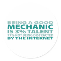Mechanic 3% Talent Round Sticker