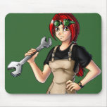 Mechanic Anime Girl Mousemat