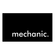 mechanic. business card