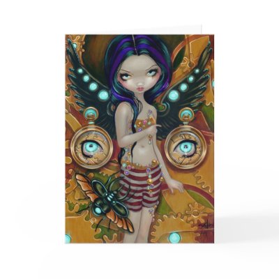 "Mechanical Angel III" Greeting Card by strangeling