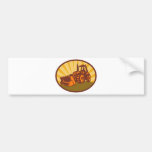 mechanical digger construction excavator bumper sticker