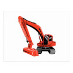 mechanical digger construction excavator postcards