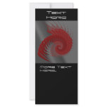 Mechanical Shell. Red and Gray Digital Art. Rack Card Design