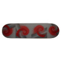 Mechanical Shell! Red Grey. Fractal Graphic. Deck skateboards