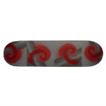 Mechanical Shell! Red Grey. Fractal Graphic. Deck skateboards