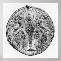 Medallion decorated in the cloisonne technique print