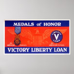 Medals of honour - Victory Liberty Loan Posters