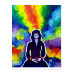 Medatating Woman by Piliero Post Card