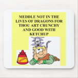 meddle not with fantasy dragons proverb mousepads
