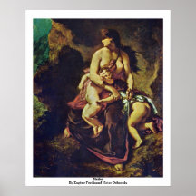 Medea By Eugène Ferdinand Victor Delacroix Poster