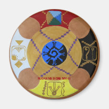 MEDECINE WHEEL, MAYAN MEDECINE WHEEL MAGNET