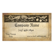 Mediaeval dragon banner business card