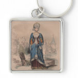 Mediaeval French fashion noble lady costume keychains