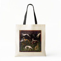 Mediaeval Greyhounds Fine Art Canvas Bag