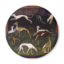 Mediaeval Greyhounds Fine Art