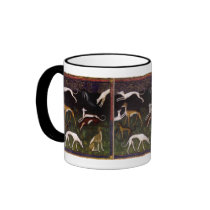 Mediaeval Greyhounds Fine Art Mugs