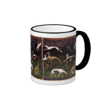 Mediaeval Greyhounds Fine Art Mugs
