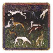 Mediaeval Greyhounds Fine Art