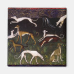 'Mediaeval Greyhounds' Refrigerator Magnets