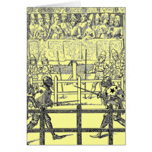 Mediaeval Knights Jousting Greeting/Note Card