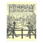 Mediaeval Knights Jousting Postcard