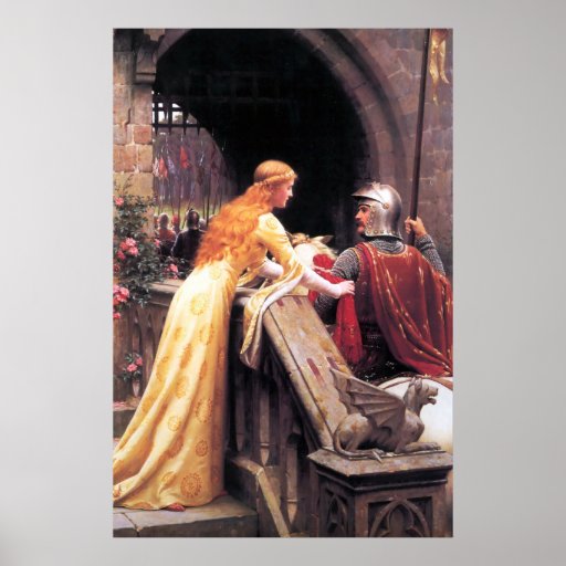 Mediaeval Lady and Knight Poster