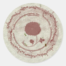 Mediaeval Manuscript Flower Sticker