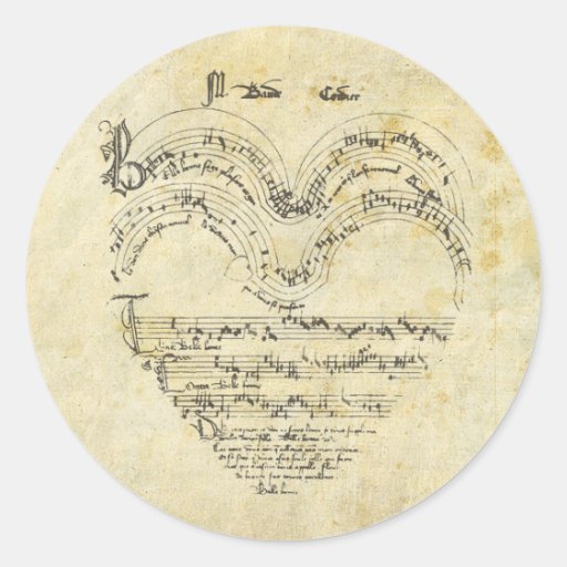 Mediaeval Manuscript Heart Stickers