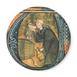 Mediaeval Monk Tasting Wine Magnet