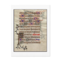 Mediaeval Parchment Postcard