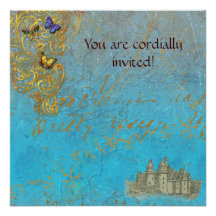 Mediaeval Storybook Castle Royal Invitation Card