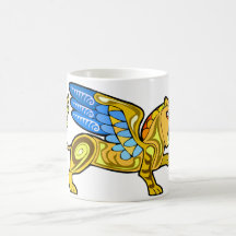 Mediaeval Winged Lion Gryphon Coffee Mugs